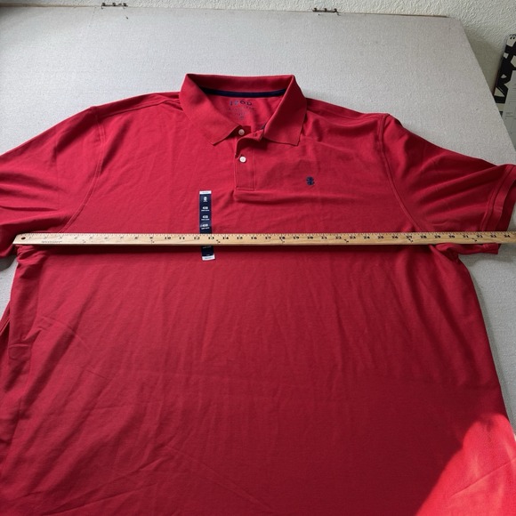 IZOD Polo Shirt Red Men's 3XB Advantage Performance Natural Stretch NWT - Picture 7 of 8